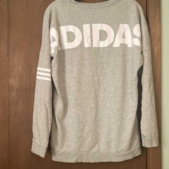 Adidas sweatshirt; “ADIDAS” across the back shoulders. - Picture 3 of 3